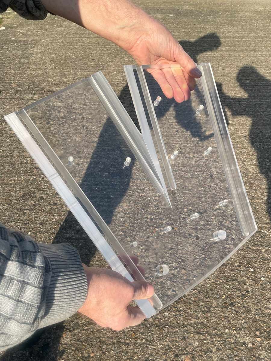 Image 2 - Prototype for the acrylic glass substructure of a yacht sign